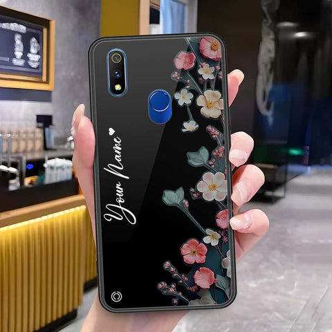Realme 3 Pro Cover - Onation Your Name Series - HQ Ultra Shine Premium Infinity Glass Soft Silicon Borders Case