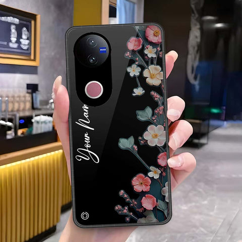 Vivo V50 Cover - Onation Your Name Series - HQ Ultra Shine Premium Infinity Glass Soft Silicon Borders Case