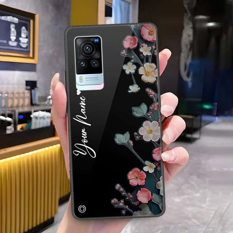 Vivo X60 Pro Cover - Onation Your Name Series - HQ Ultra Shine Premium Infinity Glass Soft Silicon Borders Case