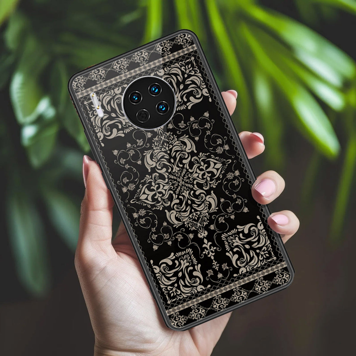 Huawei Mate 30 Cover - ONation Persian Rugs Series 2 - HQ Ultra Shine Premium Infinity Glass Soft Silicon Borders Case