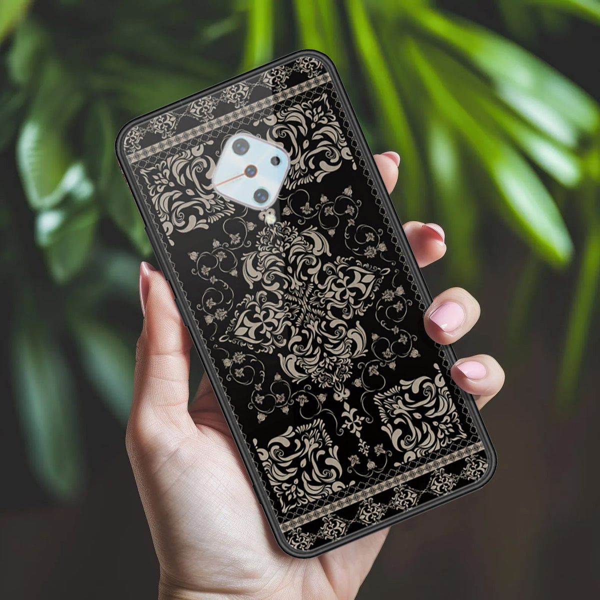 Vivo Y51 (2020 September) Cover - ONation Persian Rugs Series 2 - HQ Ultra Shine Premium Infinity Glass Soft Silicon Borders Case