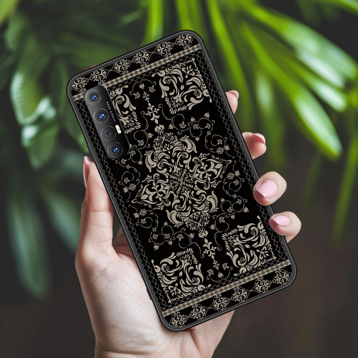 Oppo Reno 3 Pro Cover - ONation Persian Rugs Series 2 - HQ Ultra Shine Premium Infinity Glass Soft Silicon Borders Case