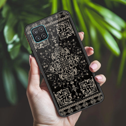 Samsung Galaxy A12 Nacho Cover - ONation Persian Rugs Series 2 - HQ Ultra Shine Premium Infinity Glass Soft Silicon Borders Case