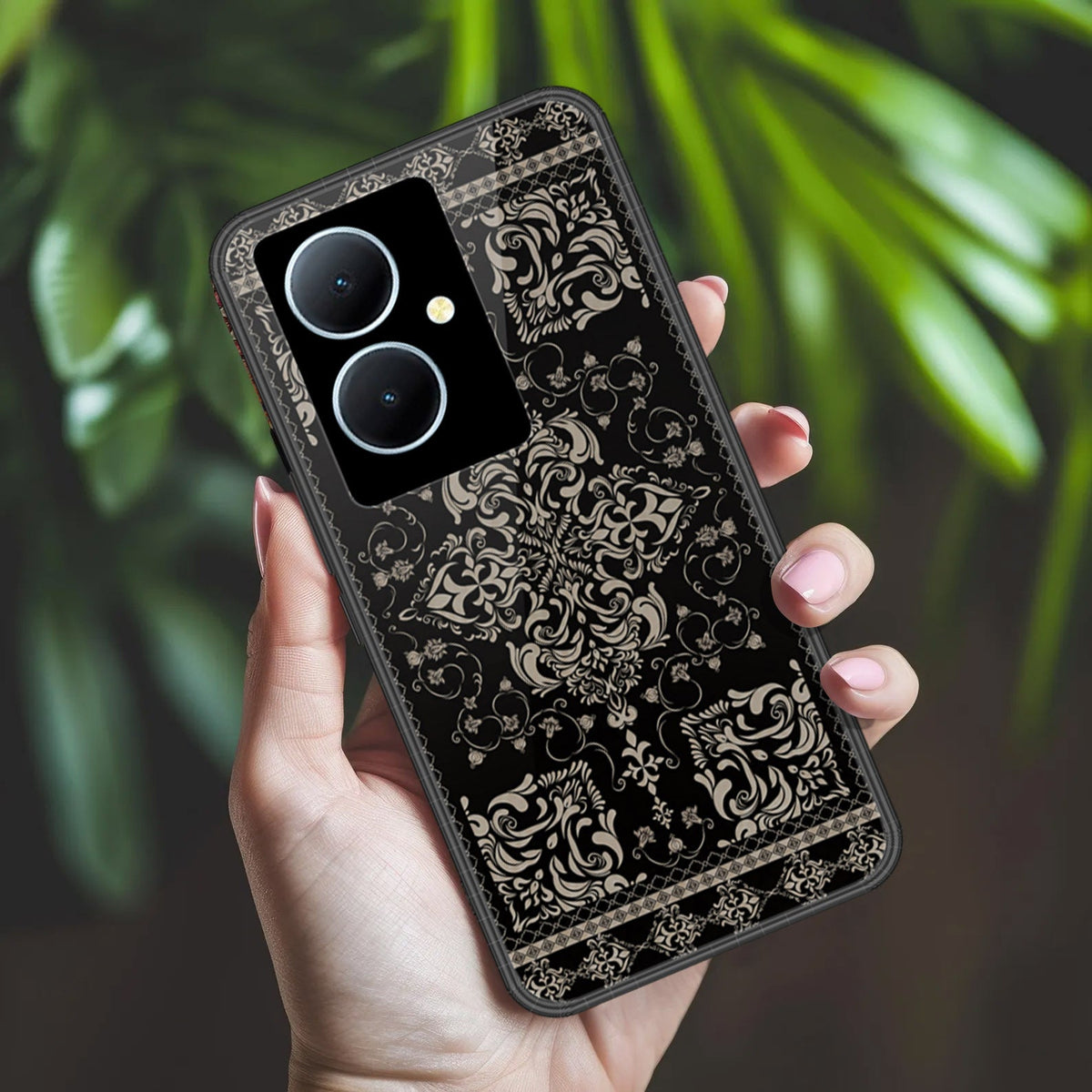 Vivo Y78 Cover - ONation Persian Rugs Series 2 - HQ Ultra Shine Premium Infinity Glass Soft Silicon Borders Case