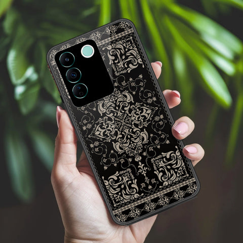 Vivo V27e Cover - ONation Persian Rugs Series 2 - HQ Ultra Shine Premium Infinity Glass Soft Silicon Borders Case
