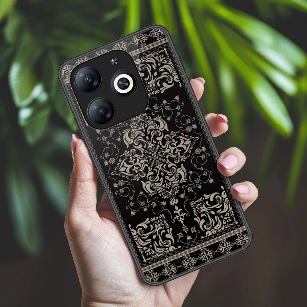 Infinix Smart 8 Plus Cover - ONation Persian Rugs Series 2 - HQ Ultra Shine Premium Infinity Glass Soft Silicon Borders Case