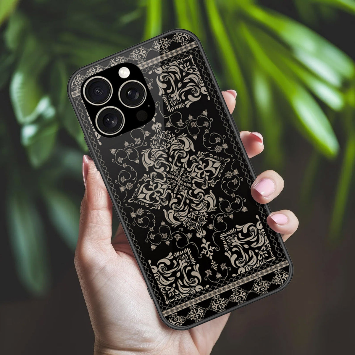 IPhone 15 Pro Cover - ONation Persian Rugs Series 2 - HQ Ultra Shine Premium Infinity Glass Soft Silicon Borders Case