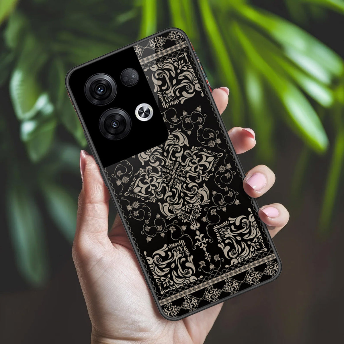 Oppo Reno 8 Pro  Cover - ONation Persian Rugs Series 2 - HQ Ultra Shine Premium Infinity Glass Soft Silicon Borders Case