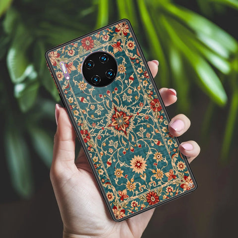 Huawei Mate 30 Pro Cover - ONation Persian Rugs Series 2 - HQ Ultra Shine Premium Infinity Glass Soft Silicon Borders Case