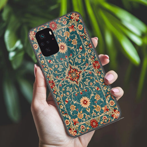 Xiaomi Redmi Note 10 4G Cover - ONation Persian Rugs Series 2 - HQ Ultra Shine Premium Infinity Glass Soft Silicon Borders Case