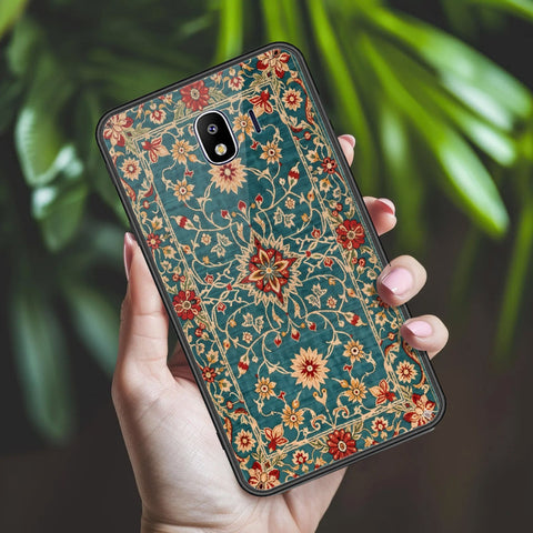 Samsung Galaxy J4 2018 Cover - ONation Persian Rugs Series 2 - HQ Ultra Shine Premium Infinity Glass Soft Silicon Borders Case