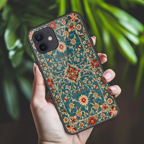 iPhone 12 - ONation Persian Rugs Series 2 - HQ Ultra Shine Premium Infinity Glass Soft Silicon Borders Case