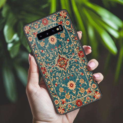 Samsung Galaxy S10 Plus Cover - ONation Persian Rugs Series 2 - HQ Ultra Shine Premium Infinity Glass Soft Silicon Borders Case