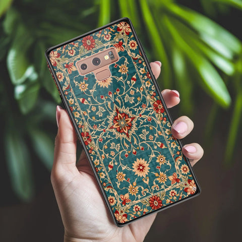 Samsung Galaxy Note 9 Cover - ONation Persian Rugs Series 2 - HQ Ultra Shine Premium Infinity Glass Soft Silicon Borders Case