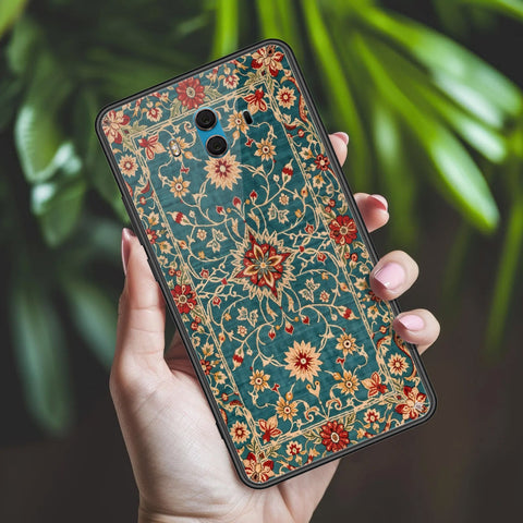 Huawei Mate 10 Cover - ONation Persian Rugs Series 2 - HQ Ultra Shine Premium Infinity Glass Soft Silicon Borders Case