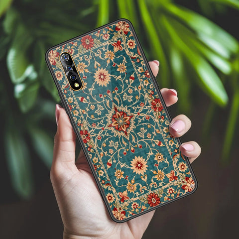 Vivo S1 Cover - ONation Persian Rugs Series 2 - HQ Ultra Shine Premium Infinity Glass Soft Silicon Borders Case