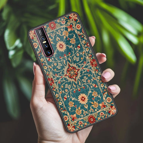 Vivo V15 Pro Cover - ONation Persian Rugs Series 2 - HQ Ultra Shine Premium Infinity Glass Soft Silicon Borders Case