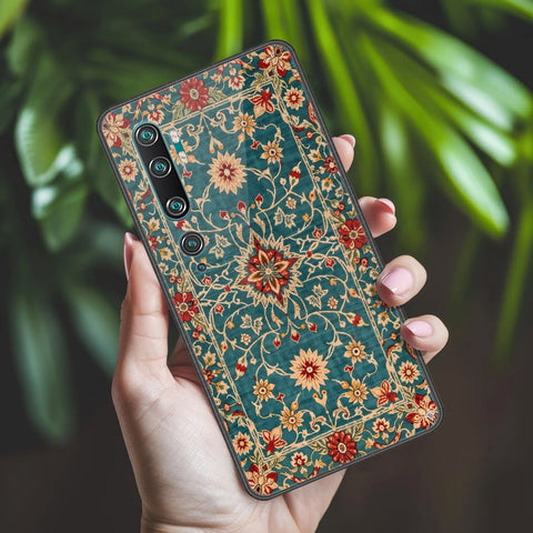 Xiaomi Mi CC9 Pro Cover - ONation Persian Rugs Series 2 - HQ Ultra Shine Premium Infinity Glass Soft Silicon Borders Case