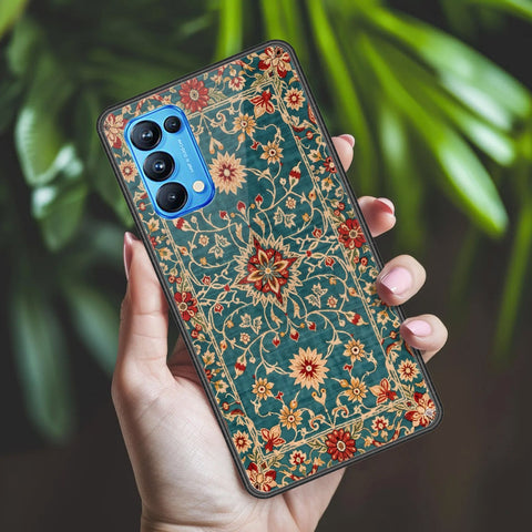 Oppo Reno 5 Pro 5G Cover - ONation Persian Rugs Series 2 - HQ Ultra Shine Premium Infinity Glass Soft Silicon Borders Case
