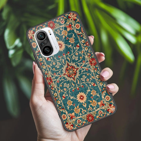 Xiaomi Redmi K40 Cover - ONation Persian Rugs Series 2 - HQ Ultra Shine Premium Infinity Glass Soft Silicon Borders Case