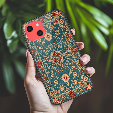 iPhone 13 Mini Cover - ONation Persian Rugs Series 2 - HQ Ultra Shine Premium Infinity Glass Soft Silicon Borders Case