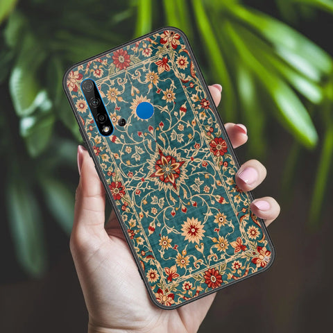 Huawi P20 Lite 2019 Cover - ONation Persian Rugs Series 2 - HQ Ultra Shine Premium Infinity Glass Soft Silicon Borders Case