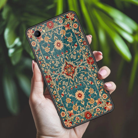 Oppo A3 Cover - ONation Persian Rugs Series 2 - HQ Ultra Shine Premium Infinity Glass Soft Silicon Borders Case