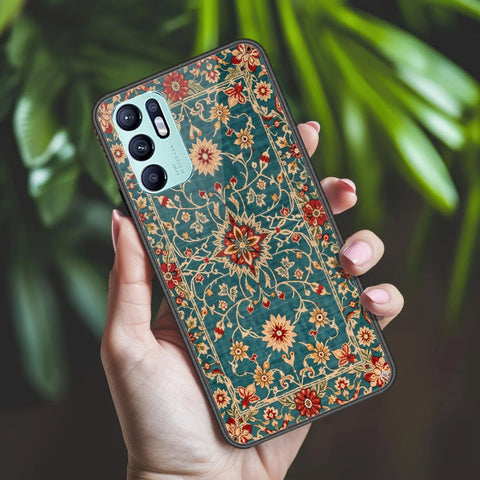 Oppo Reno 6 Cover - ONation Persian Rugs Series 2 - HQ Ultra Shine Premium Infinity Glass Soft Silicon Borders Case