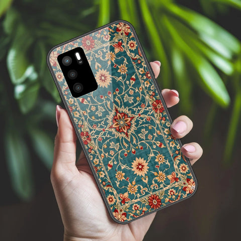Oppo A16 Cover - ONation Persian Rugs Series 2 - HQ Ultra Shine Premium Infinity Glass Soft Silicon Borders Case