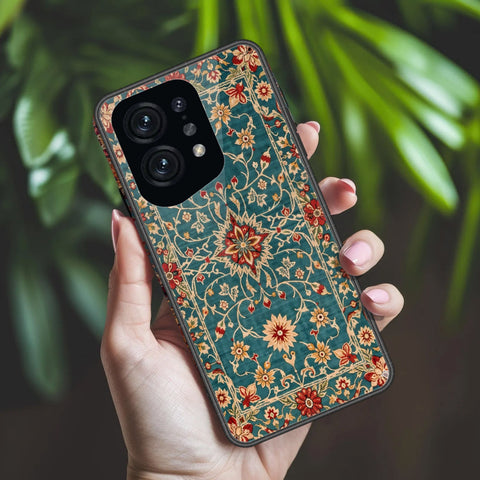 Oppo Find X5 Cover - ONation Persian Rugs Series 2 - HQ Ultra Shine Premium Infinity Glass Soft Silicon Borders Case
