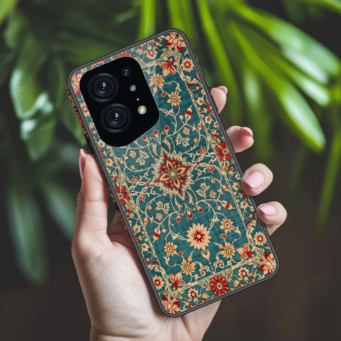 Oppo Find X5 Pro Cover - ONation Persian Rugs Series 2 - HQ Ultra Shine Premium Infinity Glass Soft Silicon Borders Case