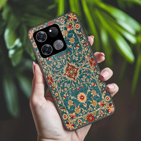 OnePlus Ace Racing Cover - ONation Persian Rugs Series 2 - HQ Ultra Shine Premium Infinity Glass Soft Silicon Borders Case