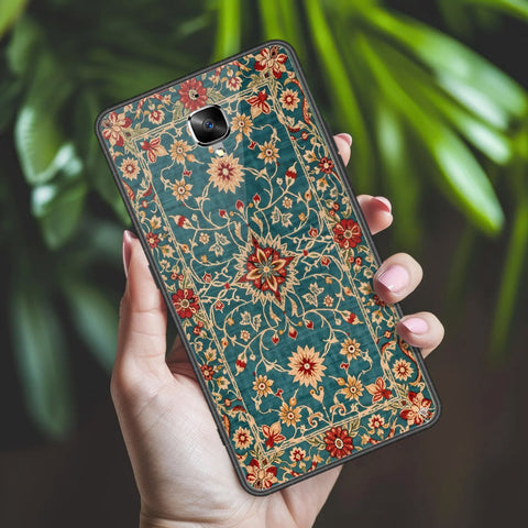 Oneplus 3 Cover - ONation Persian Rugs Series 2 - HQ Ultra Shine Premium Infinity Glass Soft Silicon Borders Case