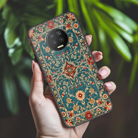 Infinix Note 7 Cover - ONation Persian Rugs Series 2 - HQ Ultra Shine Premium Infinity Glass Soft Silicon Borders Case