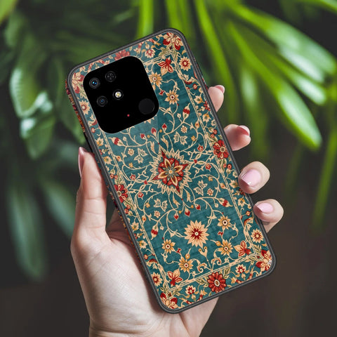 Xiaomi Redmi 10A Cover - ONation Persian Rugs Series 2 - HQ Ultra Shine Premium Infinity Glass Soft Silicon Borders Case