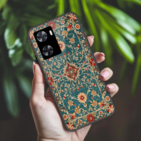 Oppo A77 4G Cover - ONation Persian Rugs Series 2 - HQ Ultra Shine Premium Infinity Glass Soft Silicon Borders Case