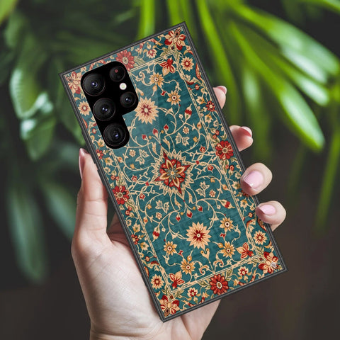 Samsung Galaxy S23 Ultra 5G Cover - ONation Persian Rugs Series 2 - HQ Ultra Shine Premium Infinity Glass Soft Silicon Borders Case