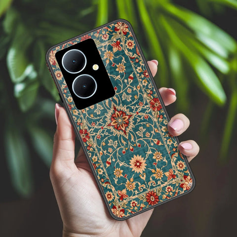 Vivo V29 Lite Cover - ONation Persian Rugs Series 2 - HQ Ultra Shine Premium Infinity Glass Soft Silicon Borders Case