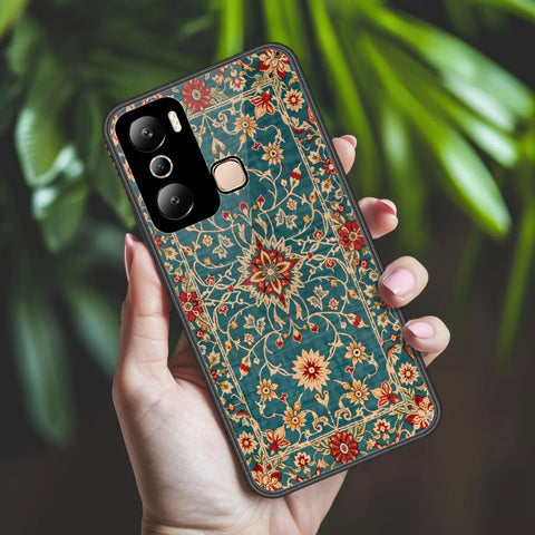 Infinix Hot 20i Cover - ONation Persian Rugs Series 2 - HQ Ultra Shine Premium Infinity Glass Soft Silicon Borders Case