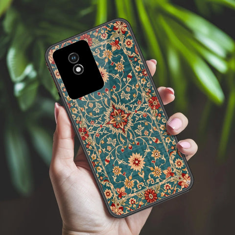 Vivo Y02 Cover - ONation Persian Rugs Series 2 - HQ Ultra Shine Premium Infinity Glass Soft Silicon Borders Case