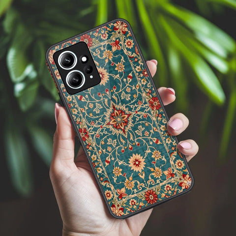 Xiaomi Redmi Note 12 4G Cover - ONation Persian Rugs Series 2 - HQ Ultra Shine Premium Infinity Glass Soft Silicon Borders Case