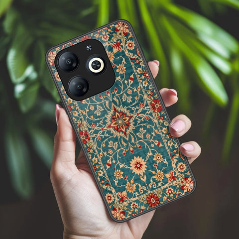 Infinix Smart 8 Plus Cover - ONation Persian Rugs Series 2 - HQ Ultra Shine Premium Infinity Glass Soft Silicon Borders Case