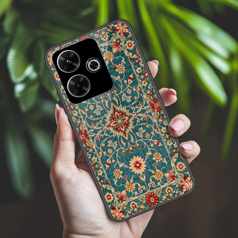 Xiaomi Redmi 13 Cover - ONation Persian Rugs Series 2 - HQ Ultra Shine Premium Infinity Glass Soft Silicon Borders Case
