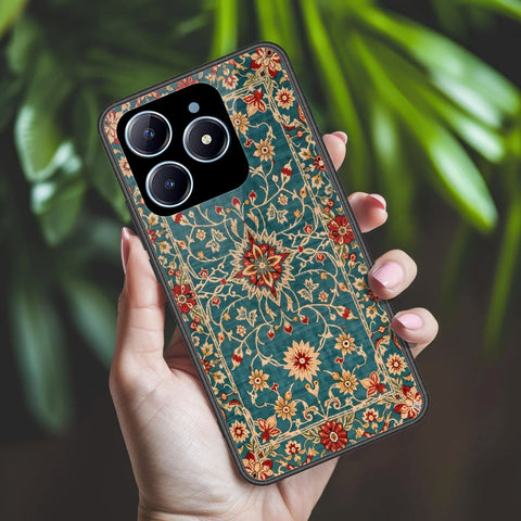 Realme Narzo N61 Cover - ONation Persian Rugs Series 2 - HQ Ultra Shine Premium Infinity Glass Soft Silicon Borders Case