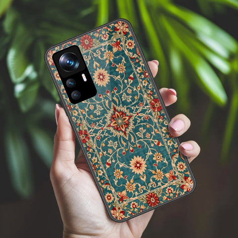 Xiaomi 12T Pro Cover - ONation Persian Rugs Series 2 - HQ Ultra Shine Premium Infinity Glass Soft Silicon Borders Case