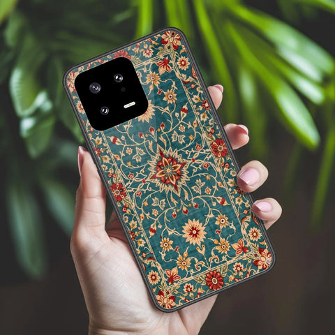 Xiaomi 13 Cover - ONation Persian Rugs Series 2 - HQ Ultra Shine Premium Infinity Glass Soft Silicon Borders Case