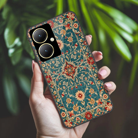 Vivo Y35 Plus Cover - ONation Persian Rugs Series 2 - HQ Ultra Shine Premium Infinity Glass Soft Silicon Borders Case