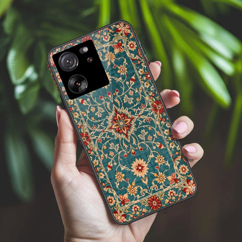 Xiaomi 13T Cover - ONation Persian Rugs Series 2 - HQ Ultra Shine Premium Infinity Glass Soft Silicon Borders Case