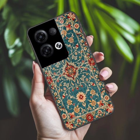Oppo Reno 8 Pro  Cover - ONation Persian Rugs Series 2 - HQ Ultra Shine Premium Infinity Glass Soft Silicon Borders Case