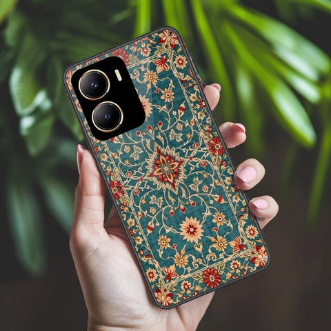 Vivo Y35 5G Cover - ONation Persian Rugs Series 2 - HQ Ultra Shine Premium Infinity Glass Soft Silicon Borders Case